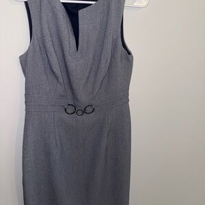 Elegant Gray Sleeveless Dress
